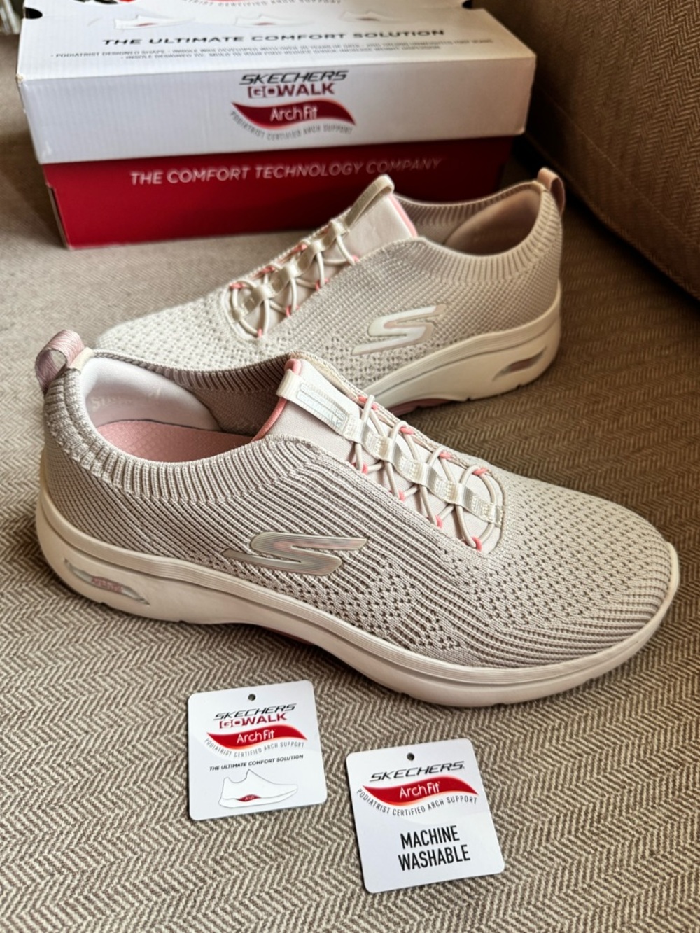 Sketchers Women's GO WALK Arch Fit “Crystal Waves” Walking Sneakers - Size 8.5 - Picture 11 of 16